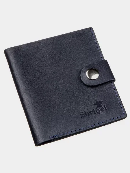 Кожаный кошелек Shvigel синий