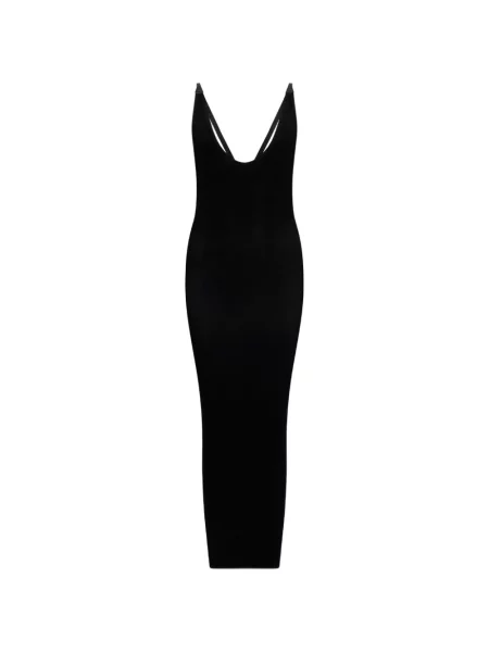Lung rochie Dsquared2 din jerseu negru