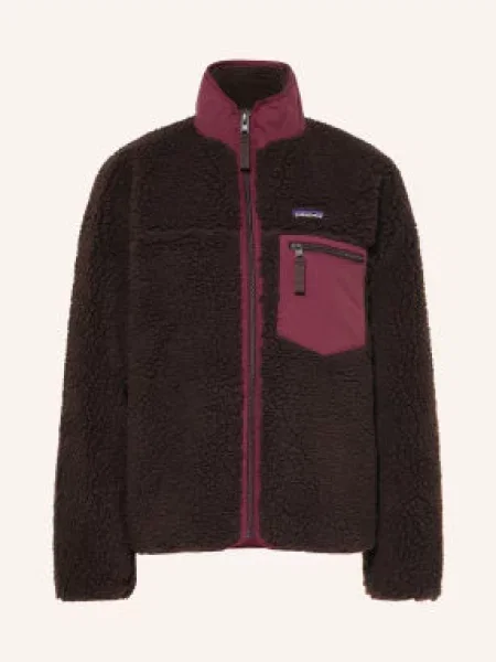 Patagonia Fleecová Mikina Classic Retro-X tmavě hnědá / tmavě červená