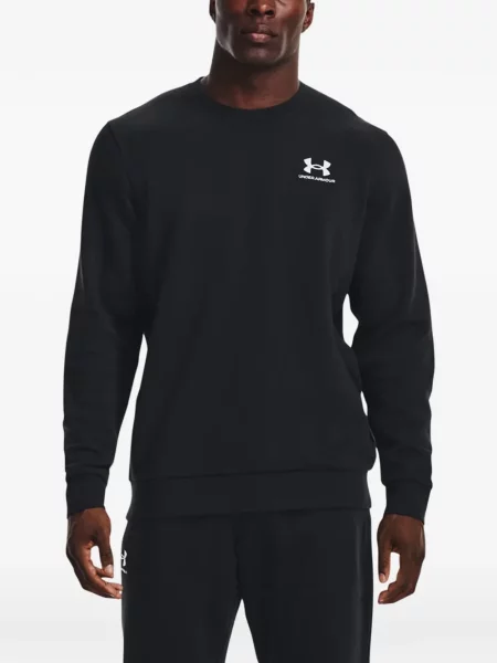 Hanorac crewneck Under Armour cu decolteu rotund cu autograf negru