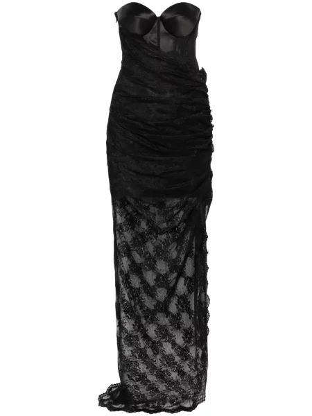 Maksi sukienka maxi Giuseppe Di Morabito koronkowa garniturowa czarna