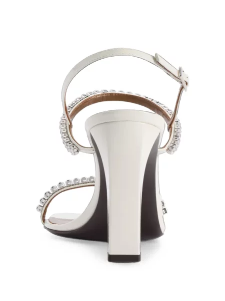 Stras sandale Giuseppe Zanotti alb