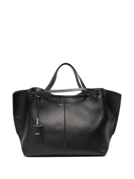 Geantă shopper Max Mara din piele negru
