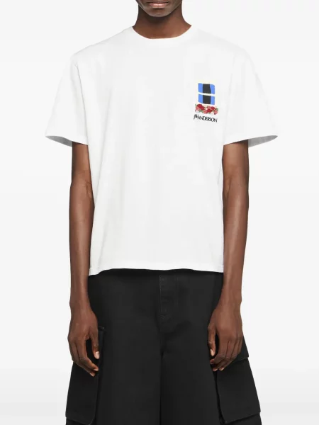 Siuvinėtas marškinėliai Jw Anderson balta