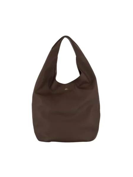 Shopperka A.p.c. skórzana brązowa