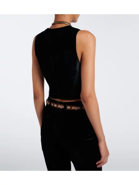 Vestă Etro de catifea negru