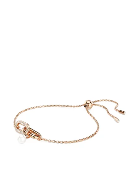 Гривна Swarovski с перли розово