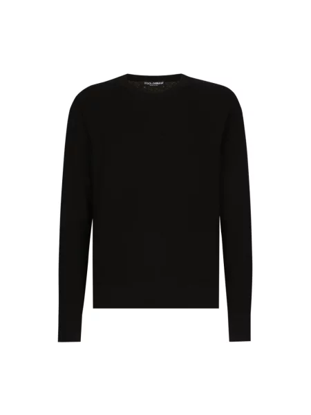 Sweter Dolce And Gabbana z okrągłym dekoltem czarny