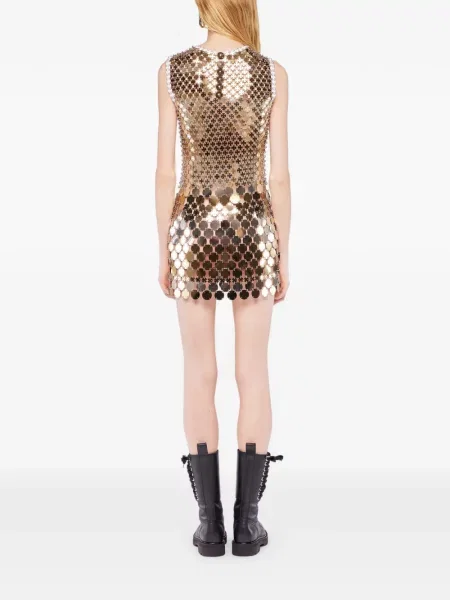 Rochie mini Rabanne de costum auriu
