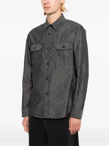 Cămașă de blugi Sugar Cane Jeans gri
