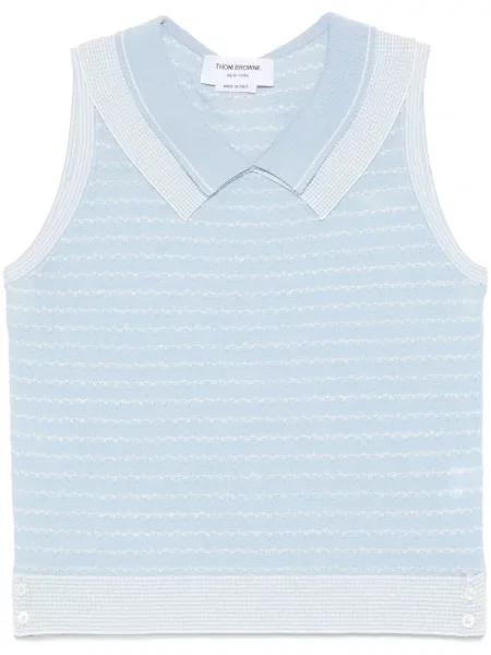 Vestă Thom Browne cu dungi albastru