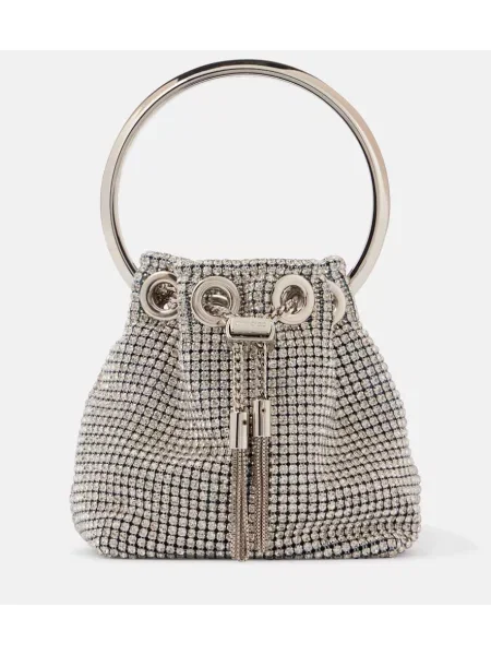 Geantă bucket Jimmy Choo argintiu