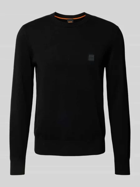 BOSS Sweter Kanovano_S czarny