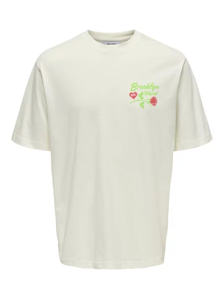 Only & Sons Tricou Rylan verde deschis / roșu alb