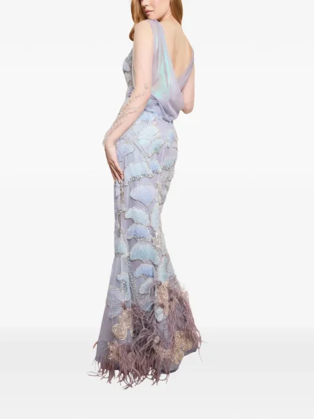 Maxi rochie maxi Imroska cu mărgele de costum violet