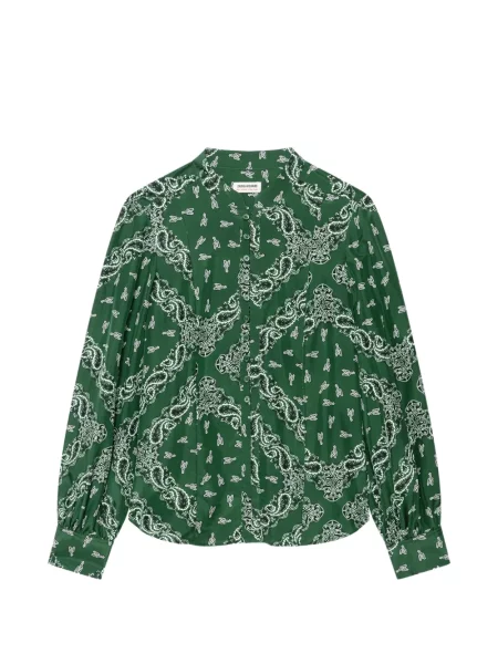 Cămașă Zadig&voltaire de mătase verde