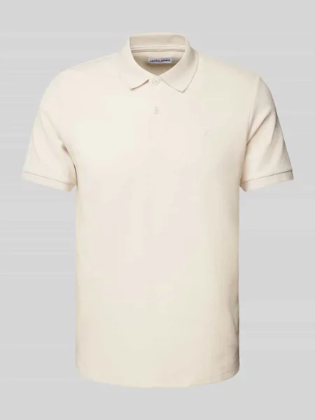 Koszulka polo z domieszką bawełny krój regular fit model Austin' Jack & Jones beżowa