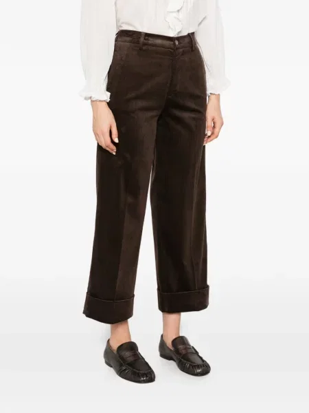 Pantaloni Bonheur de catifea cord maro