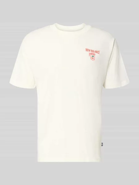 T-shirt z nadruk z logo model GRAB A BITE LONDON' New Balance biała