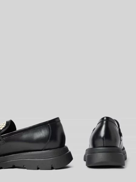 Mokasyny z obszyciem w kontrastowym kolorze model ‘RAIDEN’ Steve Madden czarne