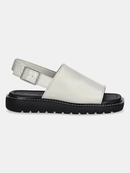 Calvin Klein Jeans Sandali SQ MOLDED SANDAL SLING MG LTH bež