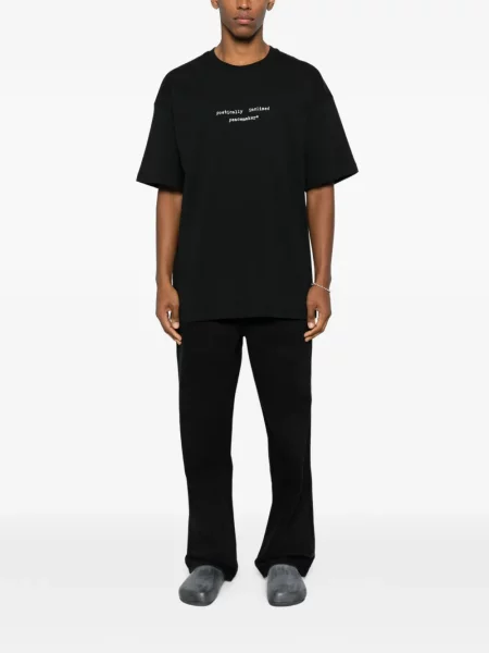 Tricou Oamc cu decolteu rotund negru