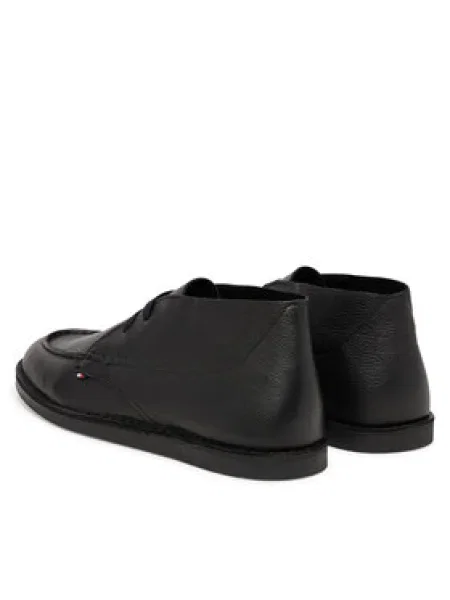 Tommy Hilfiger Poltopánky Hilfiger Stitchdown Tbl Lth Chuk čierna