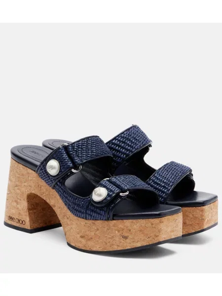 Сандали Jimmy Choo на платформе синьо