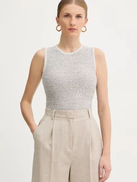 Marella kamizelka z dodatkiem wełny szary