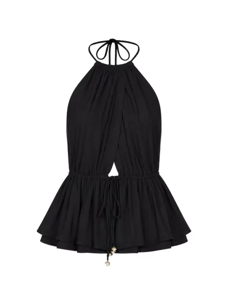 Top Taylor cu gât halter negru