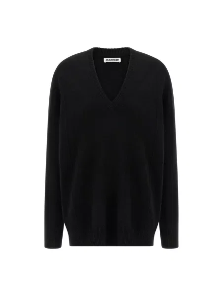 Sweter Jil Sander z kaszmiru czarny