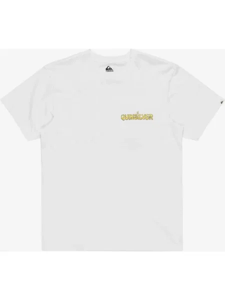 Koszulka Quiksilver EV Disconnect Effects krótki rękaw żółty XL biały