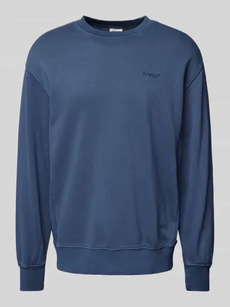 Levi's bluza z kapturem gładka niebieski
