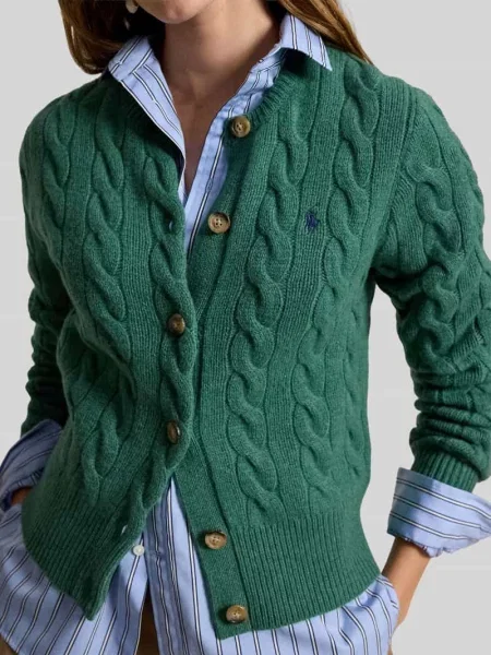 Kardigan rozpinany w kroju regular fit z wełny z domieszką kaszmiru Polo Ralph Lauren