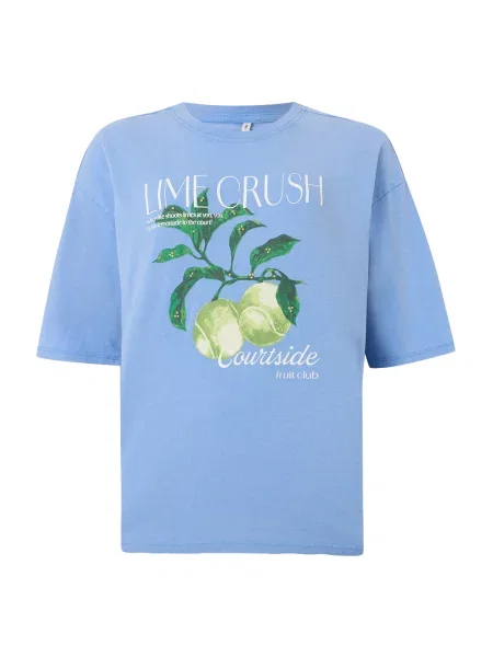 ONLY Tricou ONLSHANIA albastru deschis / verde / verde pastel alb