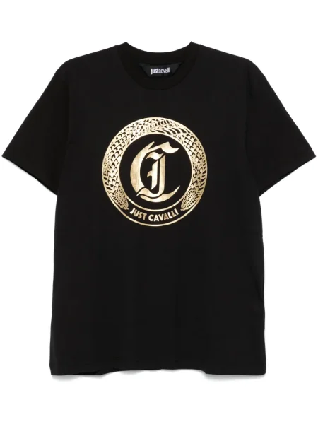 Tricou Just Cavalli cu imagine negru