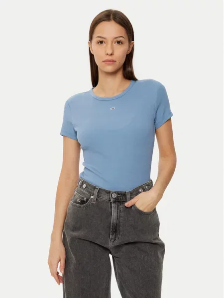 Tommy Jeans T-Shirt Essential niebieski