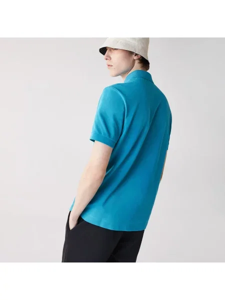 Поло Lacoste голубое