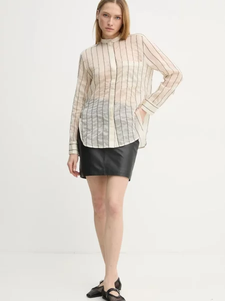 Day Birger et Mikkelsen koszula Yrsa relaxed ze stójką beżowy