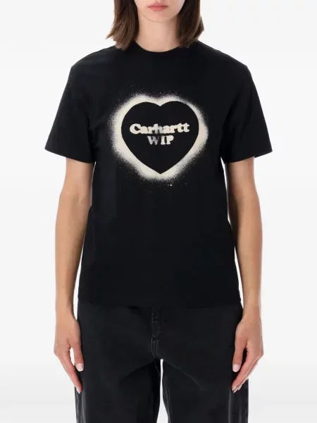 Tricou Carhartt Wip cu imagine cu motiv cu inimi negru
