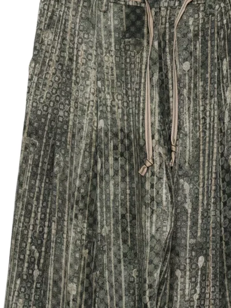 Pantaloni Ziggy Chen cu cordon verde