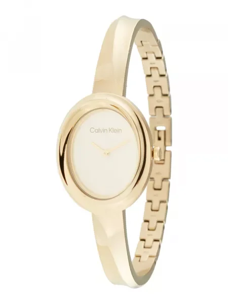 Calvin Klein Ceas analogic TWISTED BEZEL auriu