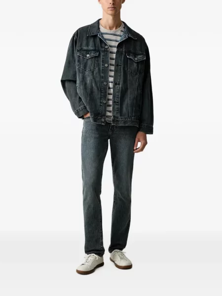Pantaloni scurți din denim Levi's® din dantelă zdrențuiți cu talie înaltă albastru