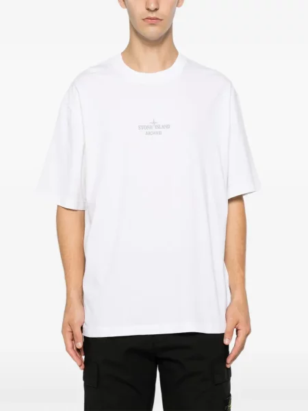 Póló Stone Island nyomtatás fehér