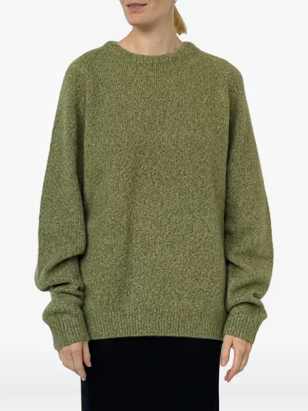 Pulover Frenckenberger cu decolteu rotund verde