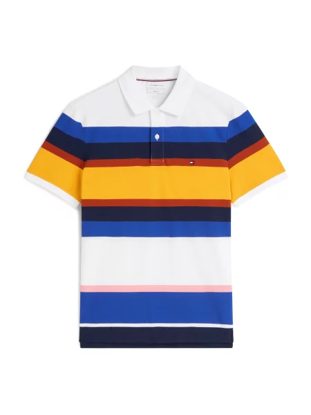 TOMMY HILFIGER Tricou albastru / albastru noapte / galben alb