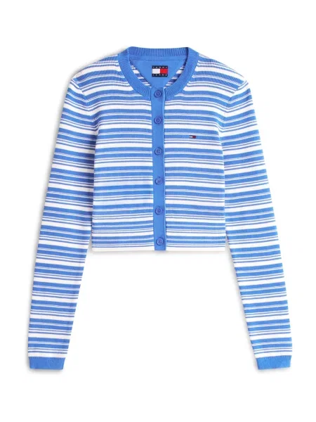 Tommy Jeans Geacă tricotată albastru alb