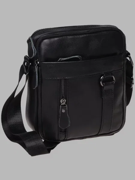 Кожаная сумка кросс-боди Borsa Leather черная