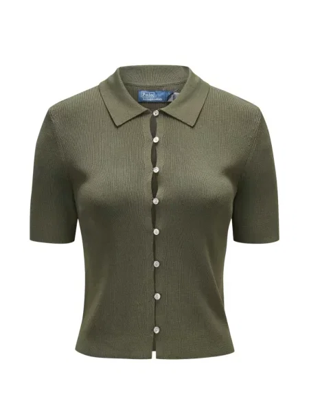 Mały kardigan Polo Ralph Lauren z falbankami garniturowy zielony