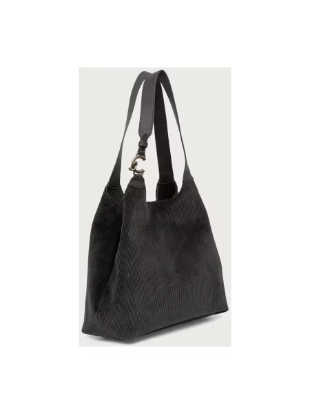 Coccinelle torebka shopper sztruksowa zielona